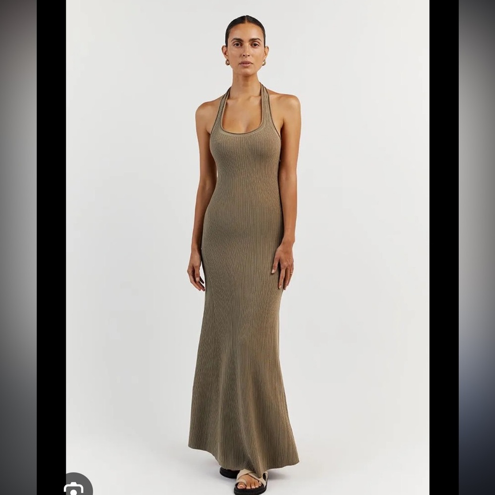 EDDISON MOSS KNIT MIDI DRESS